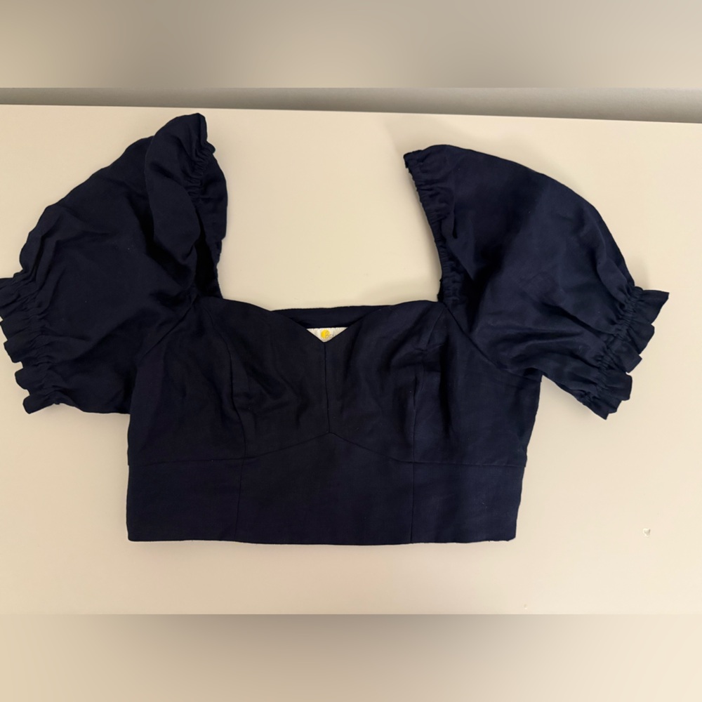 Navy Blue Boden Crop Top